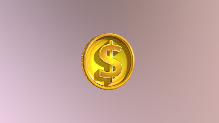 Dollar Coin 3D Model