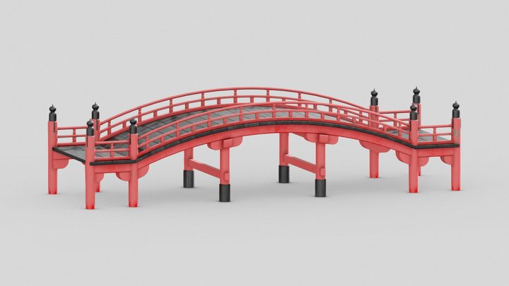 Hello Japan - Japanese Style Bridge 3D Model