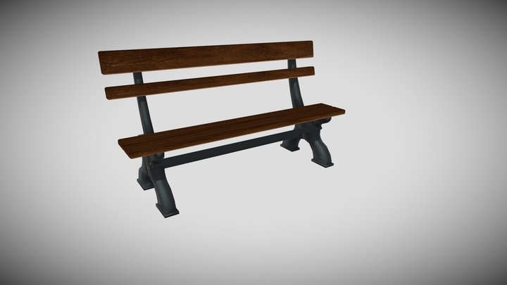 Classic Park Bench | Low Poly / Game Ready