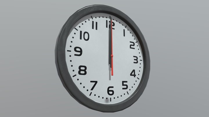 Wall Clock 3D Model