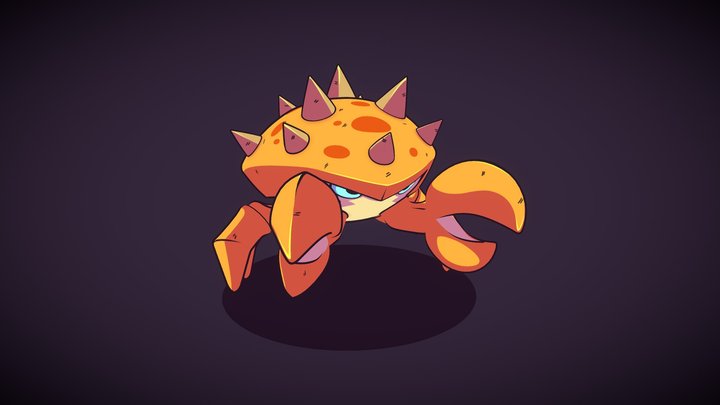 Crab - Toon Shaded 3D Model