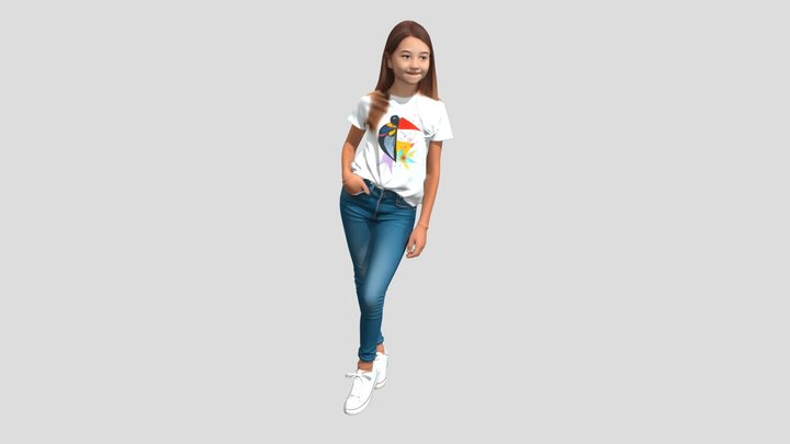 Colorful Bird Tee Pose – Modelo 3D gratuito STL