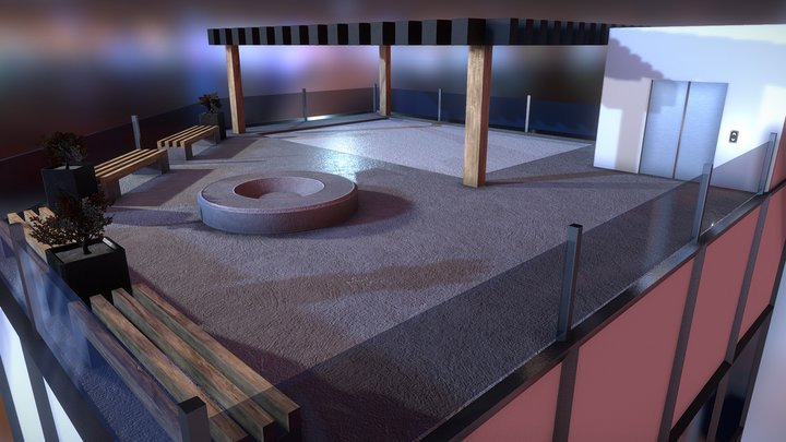 VR Rooftop Hangout 3D Model