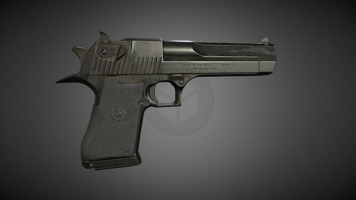 Desert Eagle Gun Study 3D Model