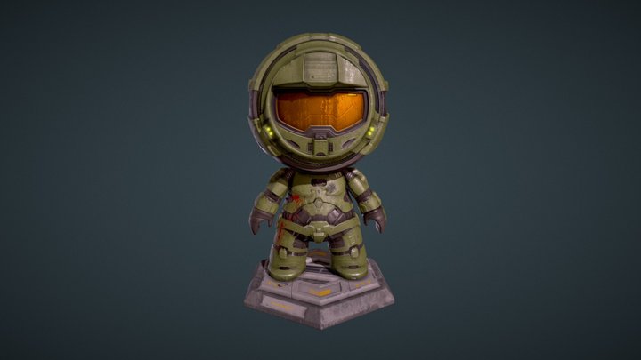 Meet Mat 2 submission Master Chief fan art 3D Model