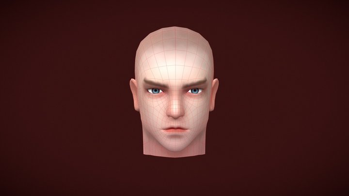 Stylized Male Head – Kostenloses 3D-Modell STL