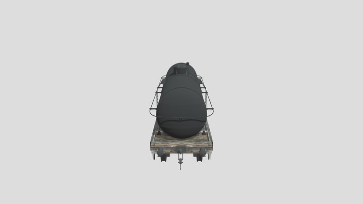 Early 20th Century Train Tanker Car 3D Model