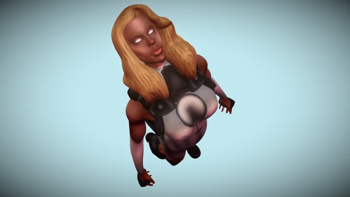 Female hero #2 3D Model