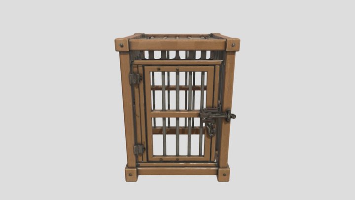 Japanese Wooden Cage 3D Model