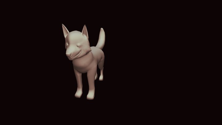 Practice Husky Puppy 3D Model
