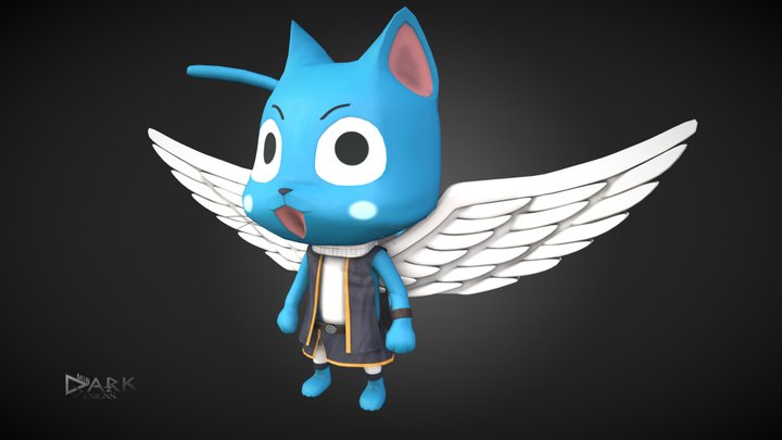 Happy Cat [Fairy Tale] VRChat, Basic Rig – Modèle 3D gratuit STL