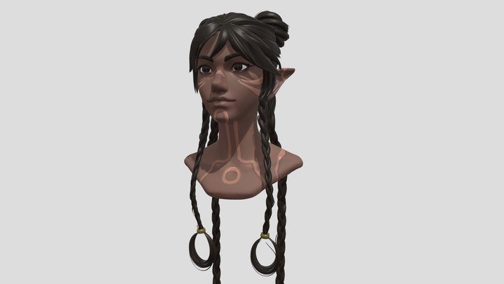 elf head girl 3D Model