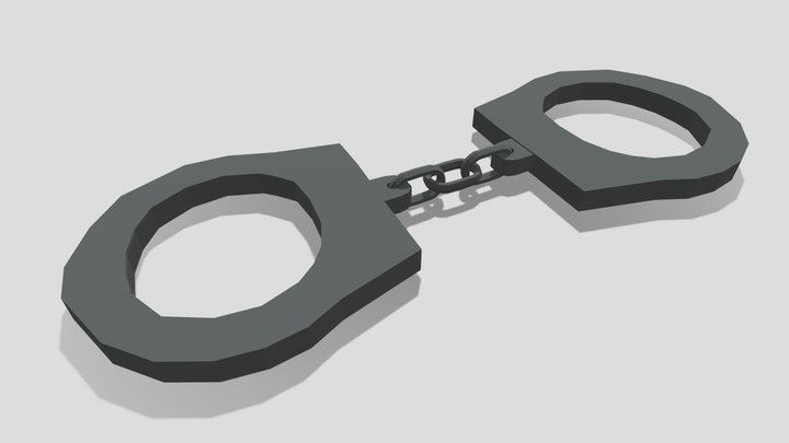 Low Poly Handcuffs 3D Model