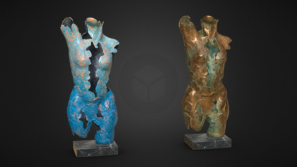 Abstract Female Torso Sculpture  pieces