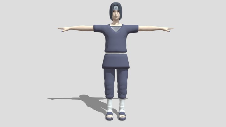 FREE FIRE ITACHI UCHIHA BUNDALE FREE 3D Model