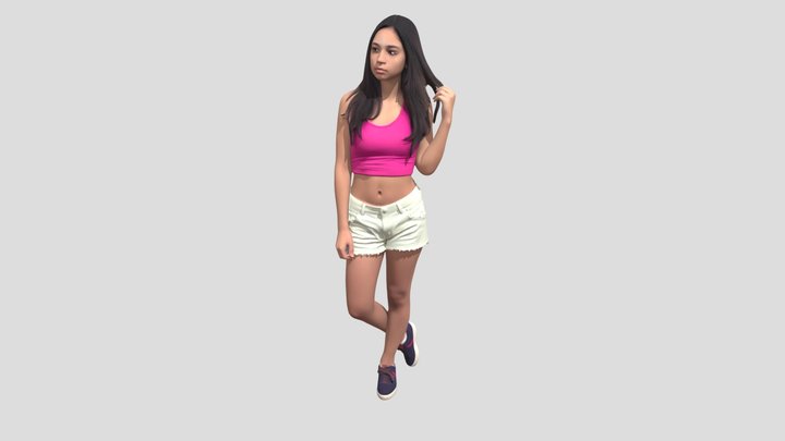 Pink Crop Top Portrait – Modello 3D gratuito STL