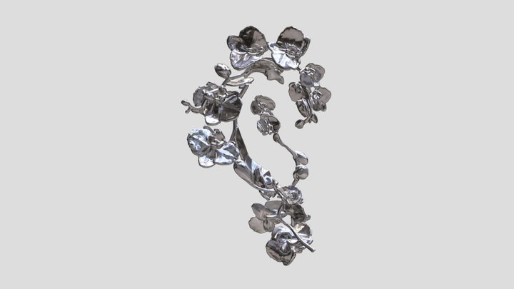Orchidaceae Ear Cuff 3D Model