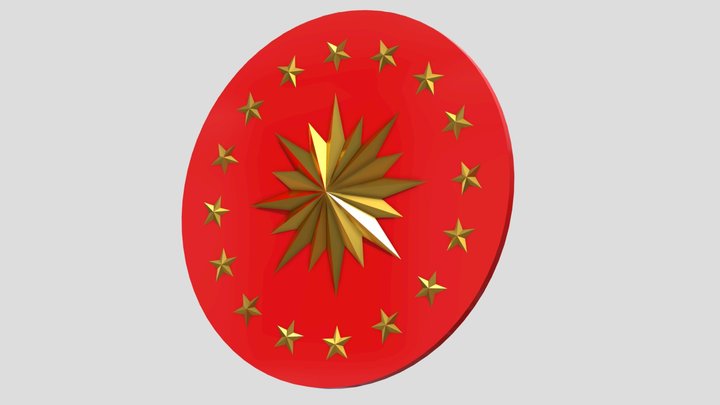 Turkey Presidential Emblem 3D Model