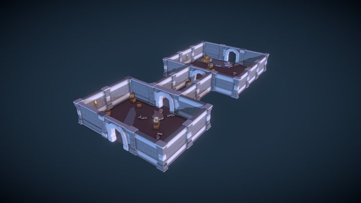 Low-Poly Dungeon 3D Model