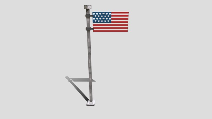 American Flag 3D Model