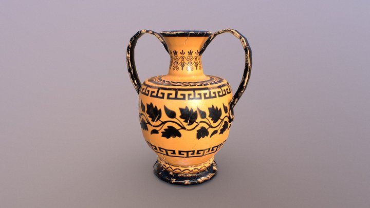 Greek-Neck amphora 3D Model