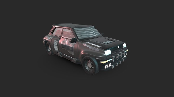 Cyberpunk Renault 5 Turbo 2 3D Model