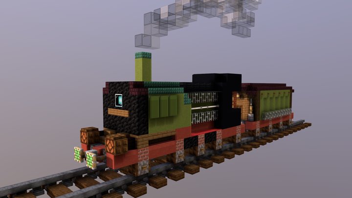 Steam Train - Minecraft 3D Model