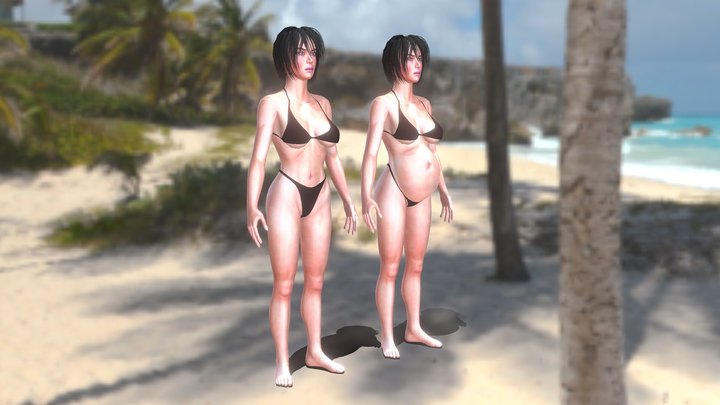 Female (Two Versions) 3D Model