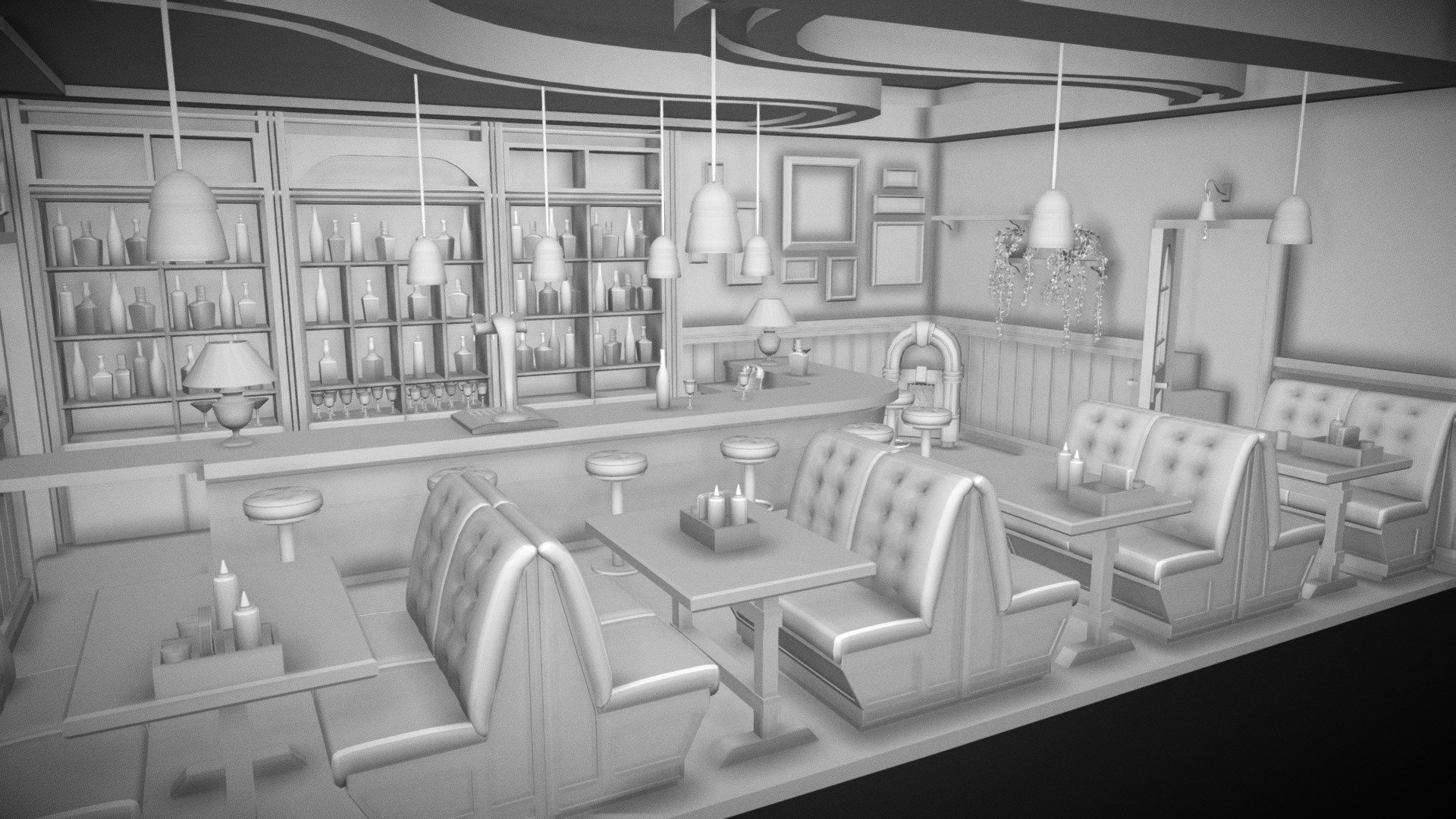 Restaurante Bar - 3D model by Kaviconto (@kakolinos) [da289b0] - Sketchfab
