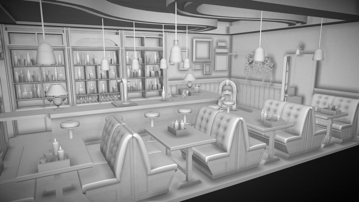 Restaurante Bar 3D Model