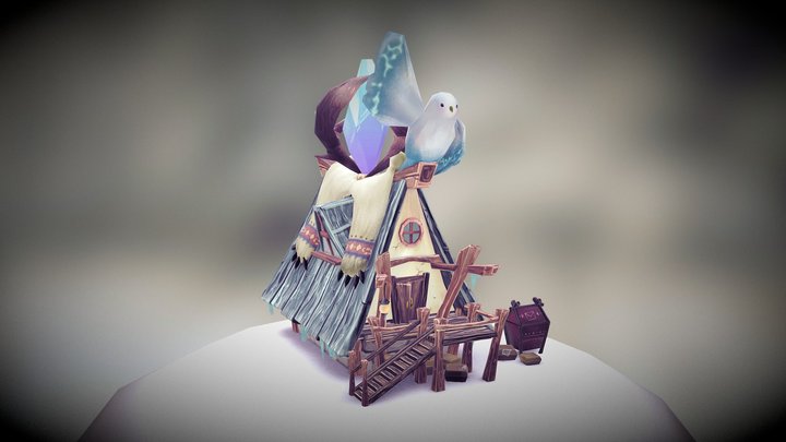 Post office in snow land 3D Model