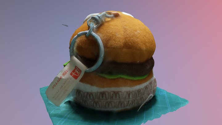ハンバーガーのキーホルダー 3D Model