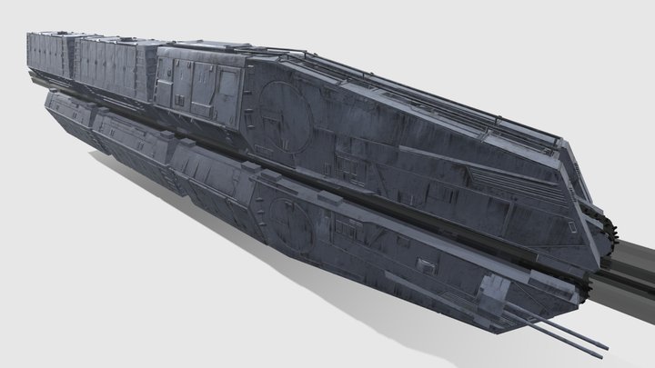 star wars conveyex train and wagons 3D Model