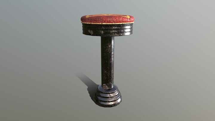stool low poly 3D Model