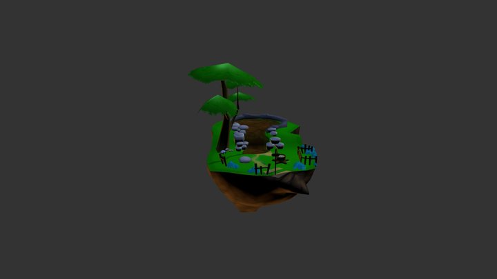 Floating Island 3D Model