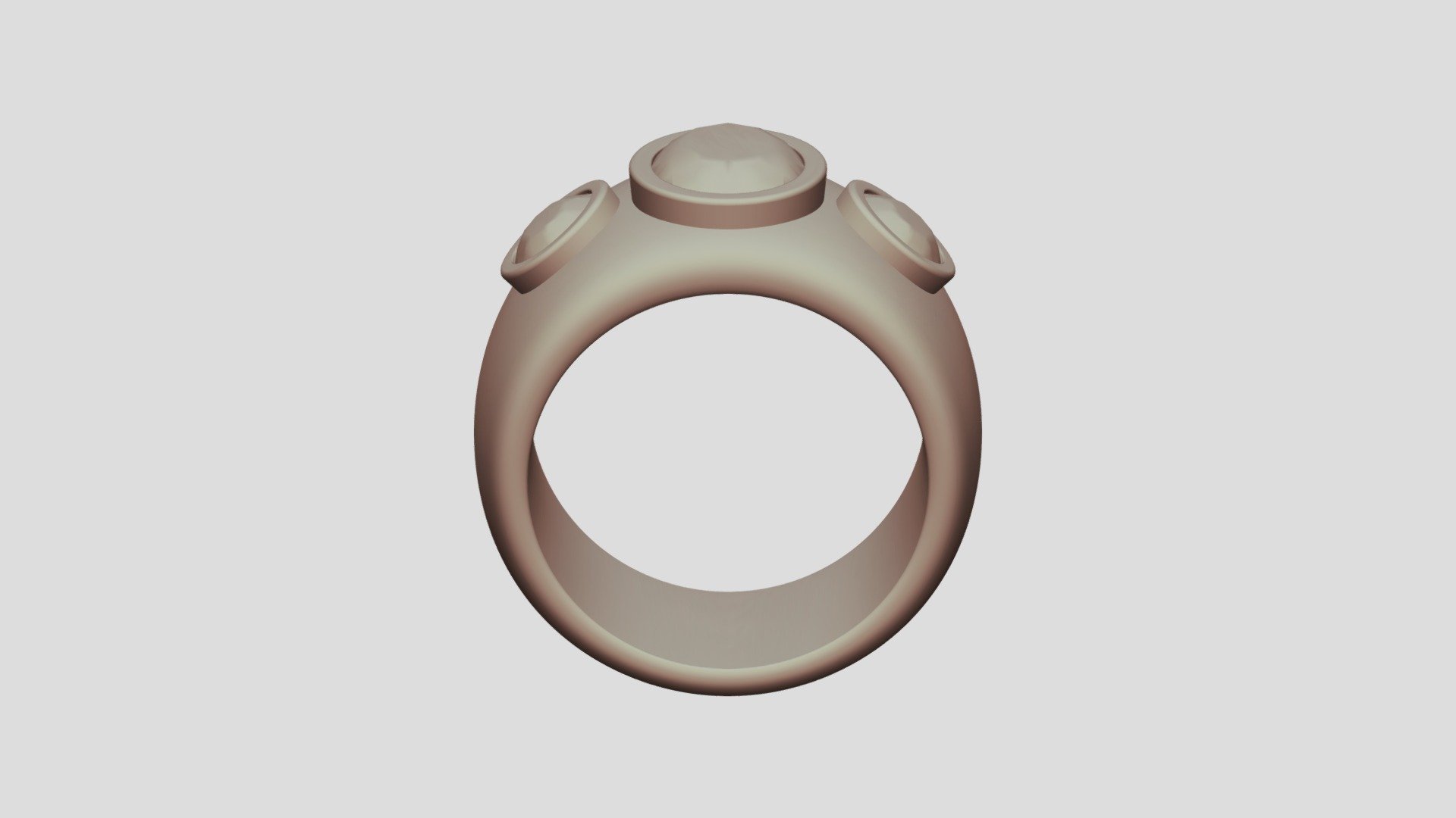 3-stone Bezel Band