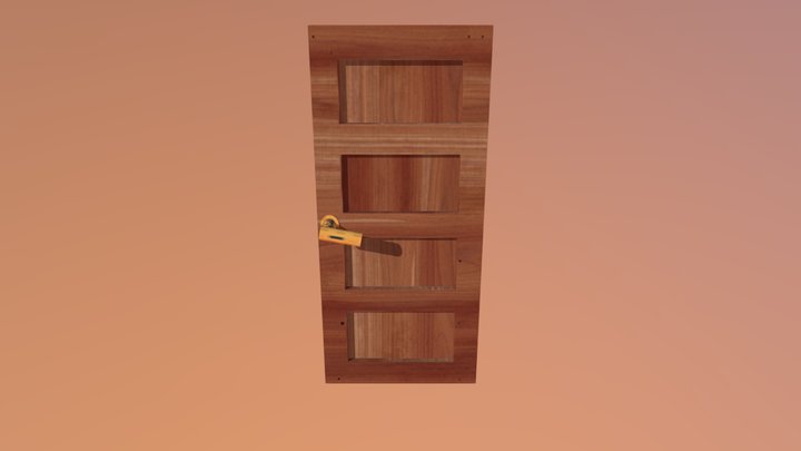 This is a low poly Door with a texture❤️ – Modello 3D gratuito STL