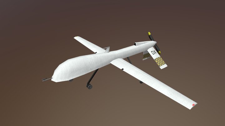 Low poly UAV drone 3D Model