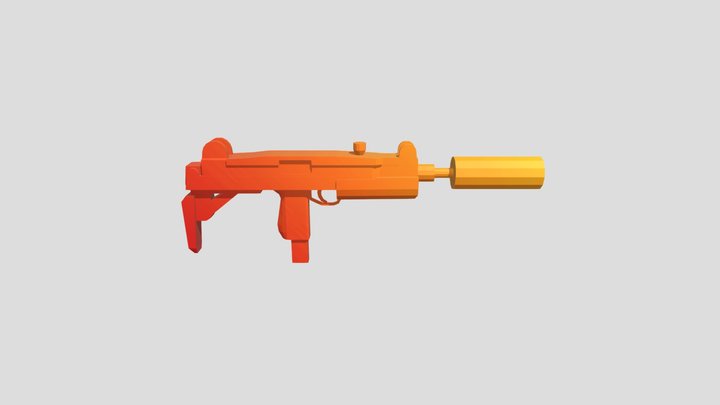 Krunker UZI 3D Model