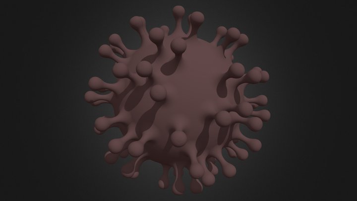 Virus Shaped Stress Ball 5 Inch 3D Model