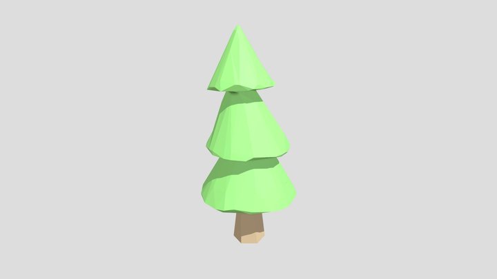 Lowpoly pine tree - type 2 3D Model