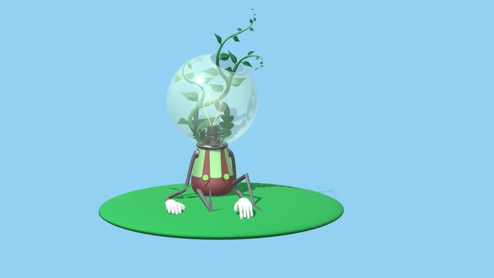 Muñeco Bombilla 3D Model