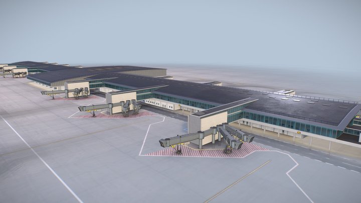 Airport Terminal Satellite4 LFPG 3D Model