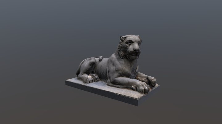 Lion _ domaine Mariemont 3D Model
