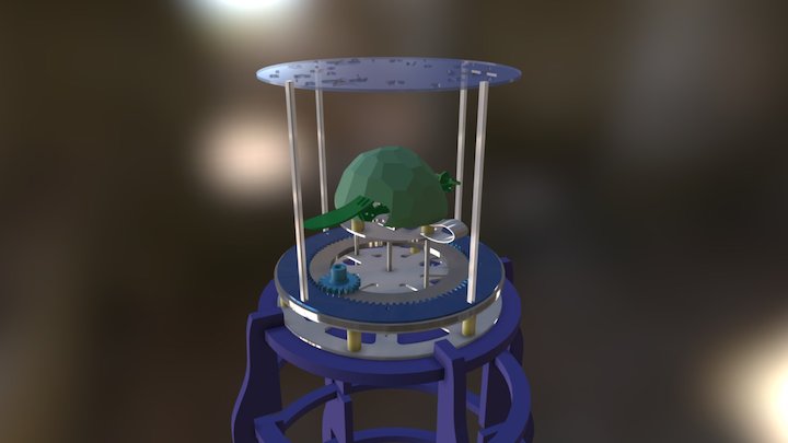 Mechanical Sculpture: Cosmic Turtle 3D Model