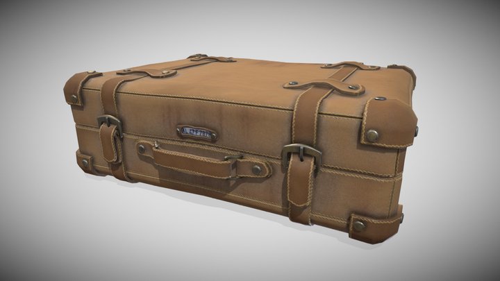 Louis Vuitton Travel Case 3D model animated