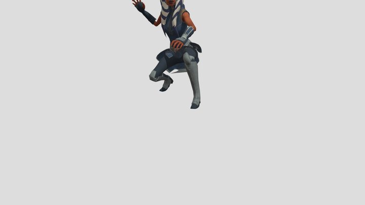 Ahsoka Tano Crouch Idle 3D Model