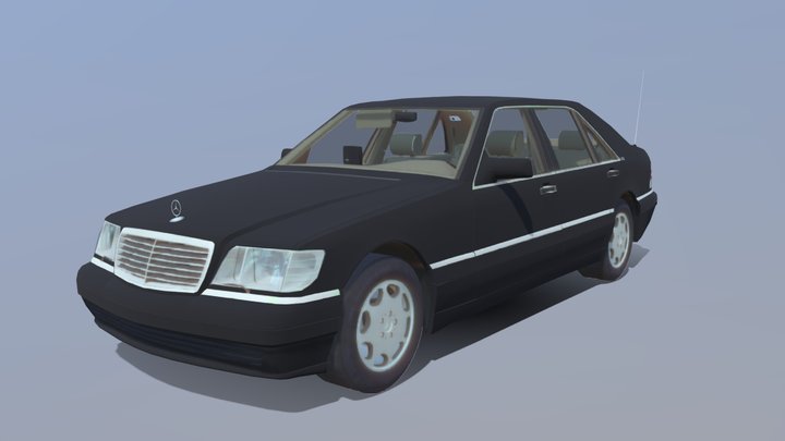 1996 Mercedes Benz S600 V12 3D Model