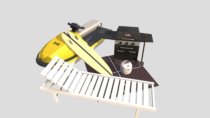 DAE 5 Finished props - By the ocean 3D Model