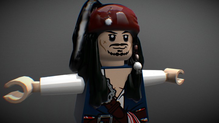 LEGO Jack Sparrow 3D Model